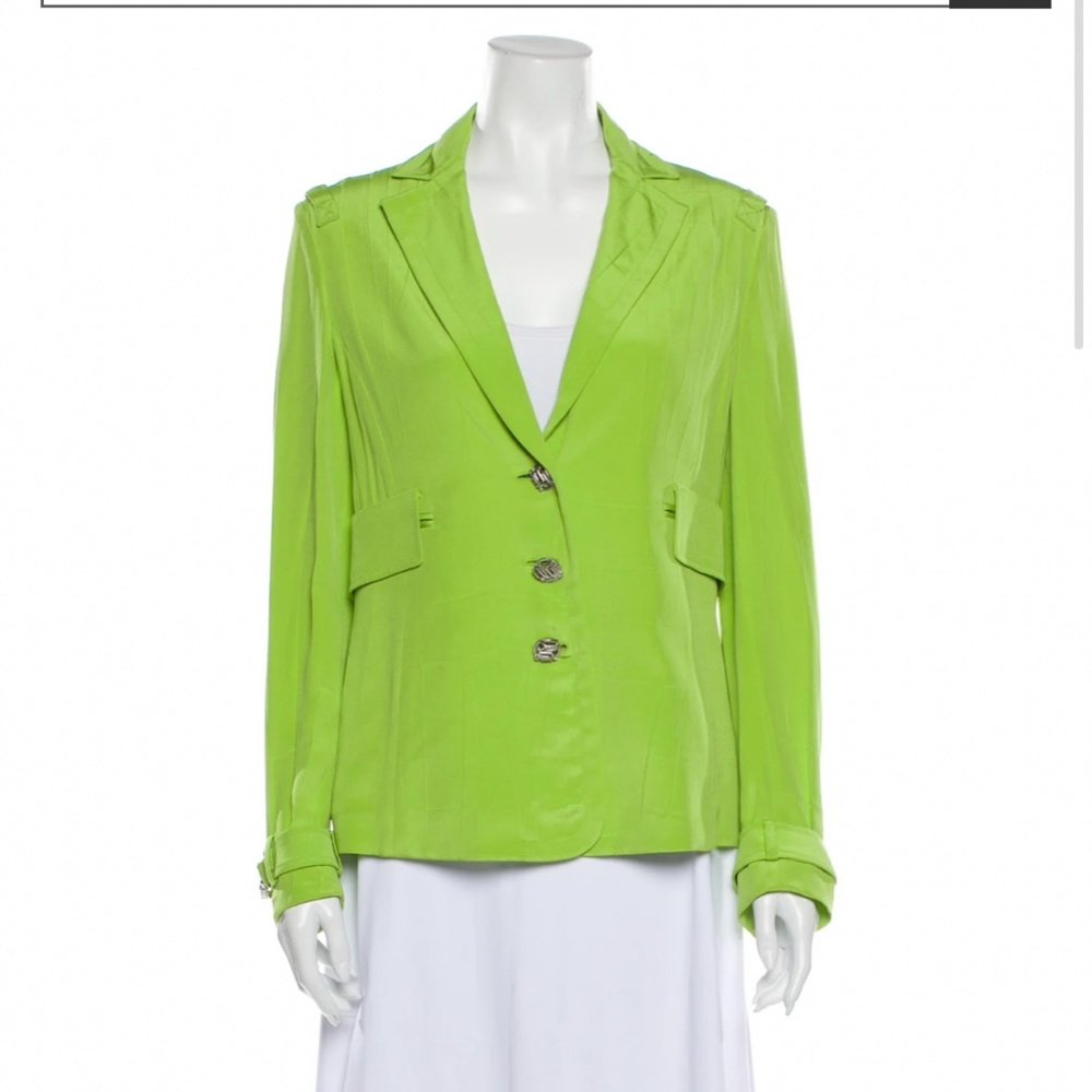 Gianni Versace Silk V Neck Blouse